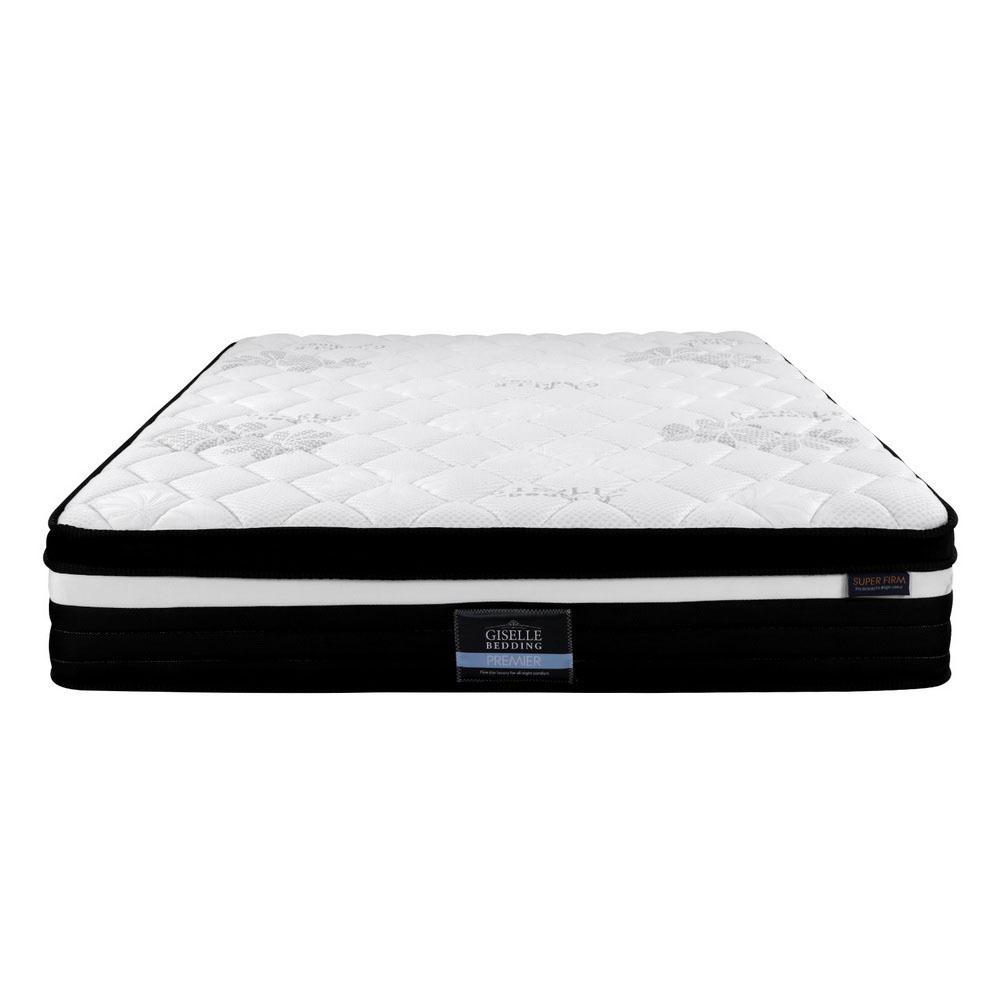 Giselle Bedding Regine Euro Top Pocket Spring Mattress, 28cm thick, featuring Belgium knitted fabric and 7-zone pocket spring system.